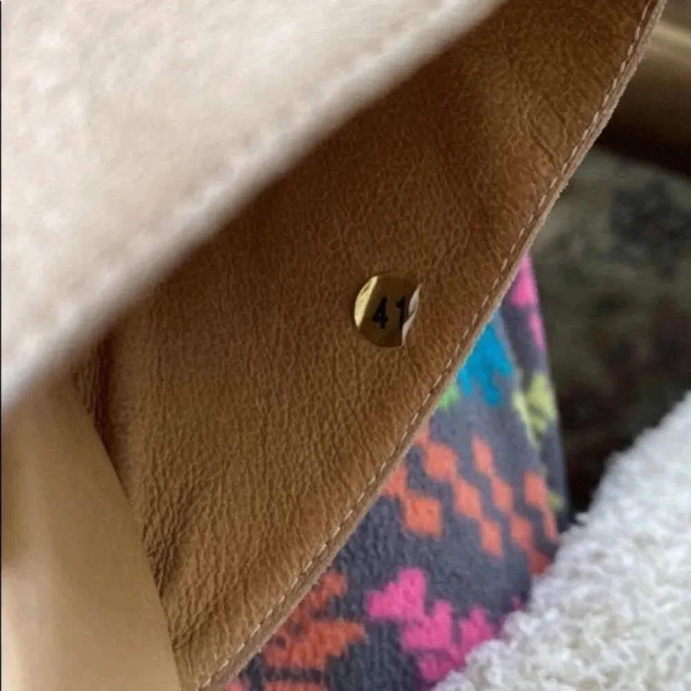 Frau Italian Made Tan Suede Espadrille Wedge Slide Sandals Women’s 10.5/11